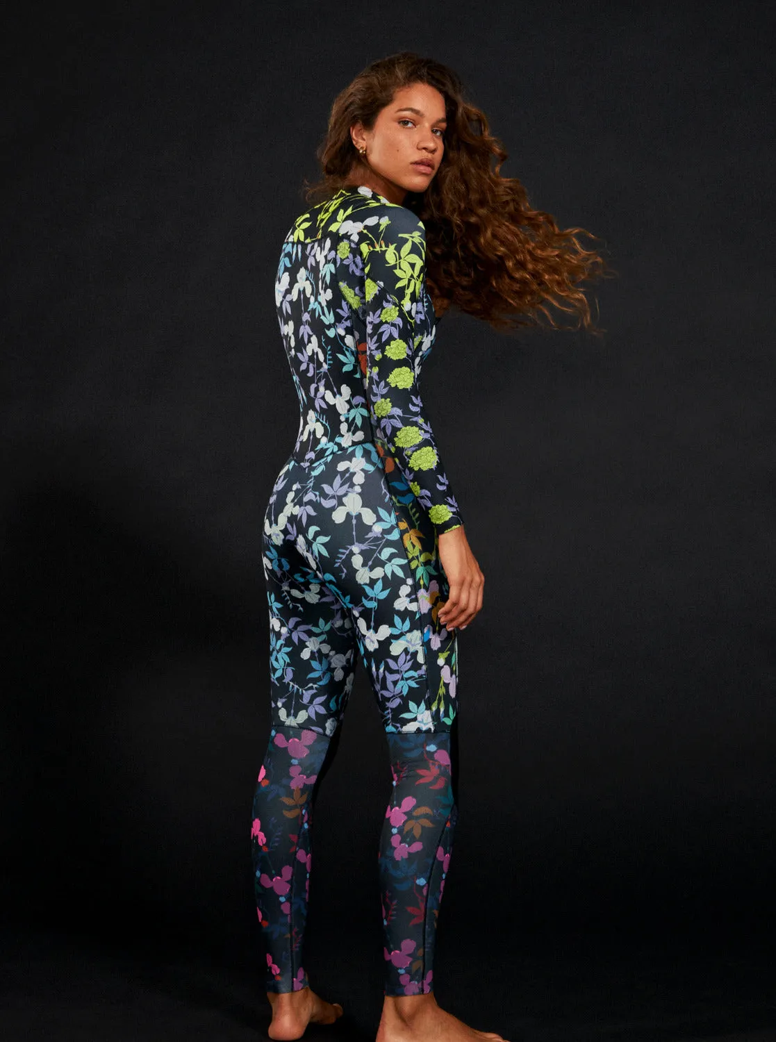 3/2mm Roxy X Rowley Chest Zip Wetsuit - Radiance Multi Floral