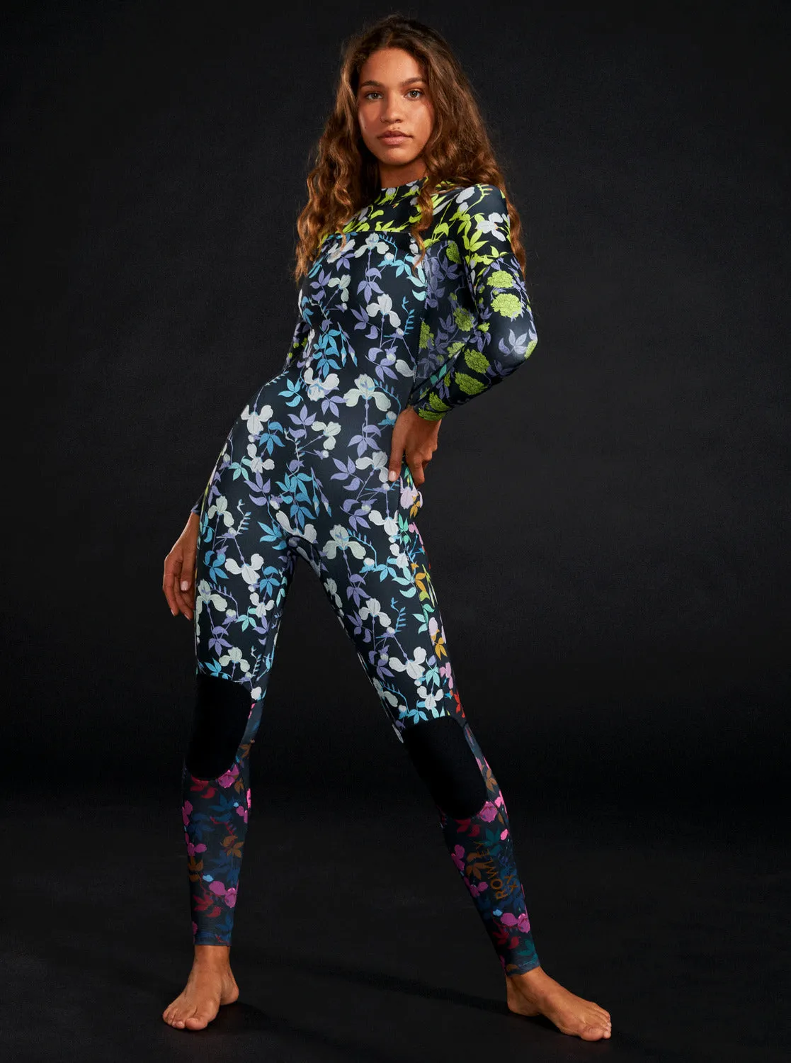 3/2mm Roxy X Rowley Chest Zip Wetsuit - Radiance Multi Floral