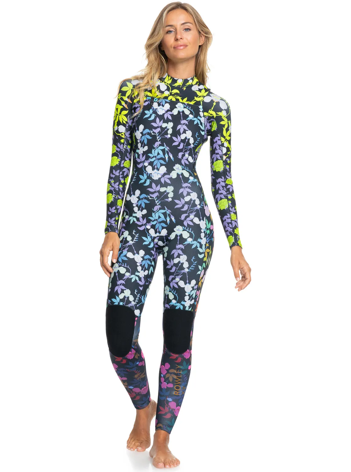 3/2mm Roxy X Rowley Chest Zip Wetsuit - Radiance Multi Floral