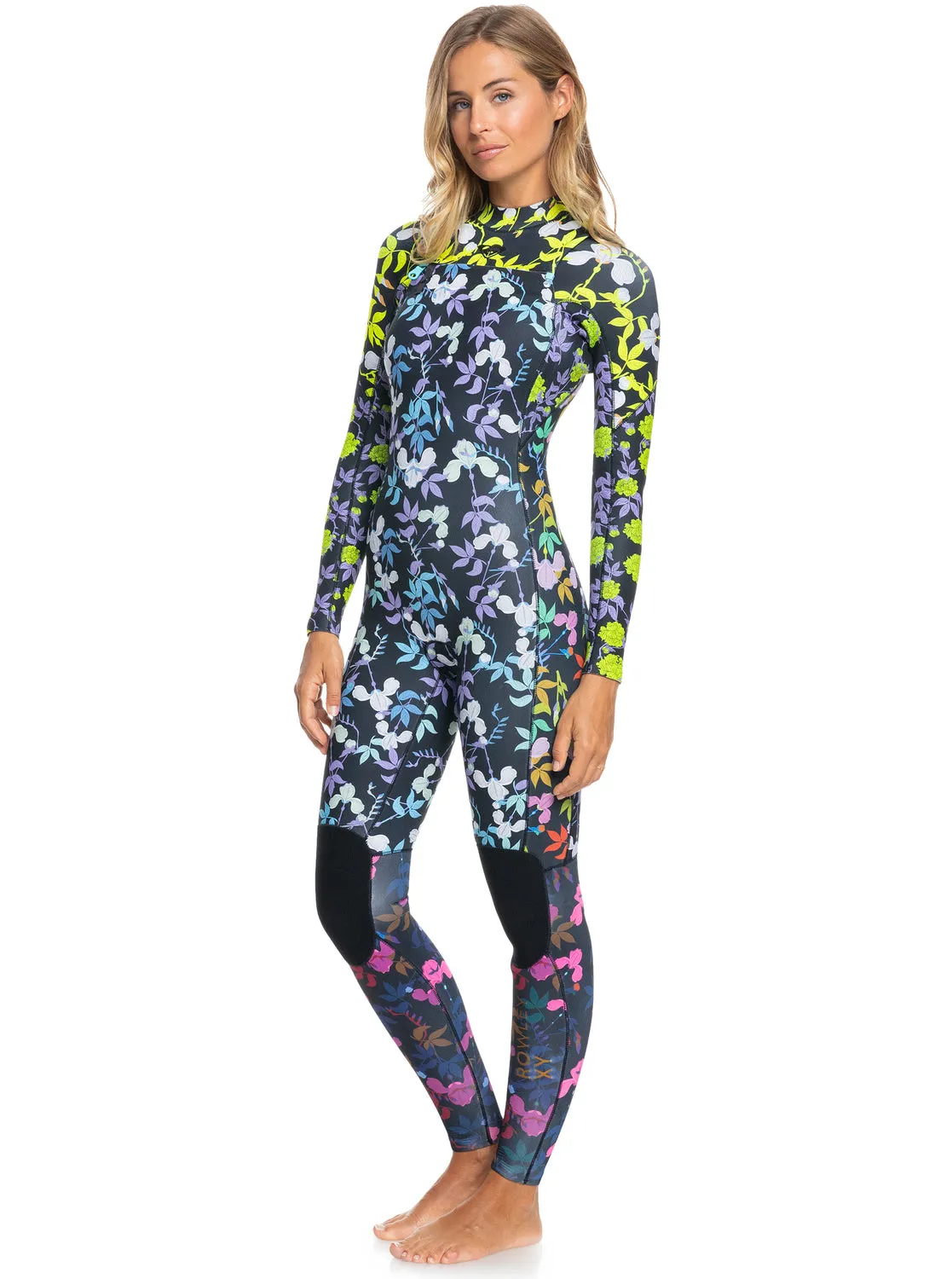 3/2mm Roxy X Rowley Chest Zip Wetsuit - Radiance Multi Floral