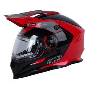 509  Delta R3L Ignite Snowmobile Helmet Fidlock Dual Electric Shield Racing Red FMVSS 218