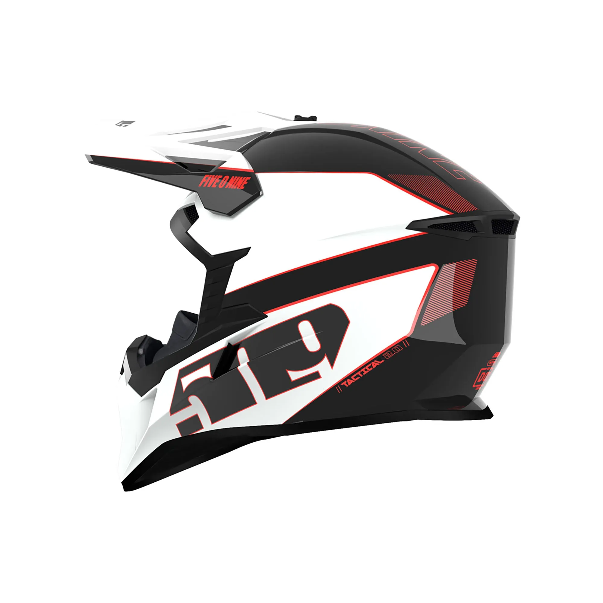 509  Tactical 2.0 Snowmobile Helmet w Fidlock Strap VEES Venturi Vent Racing Red FMVSS 218