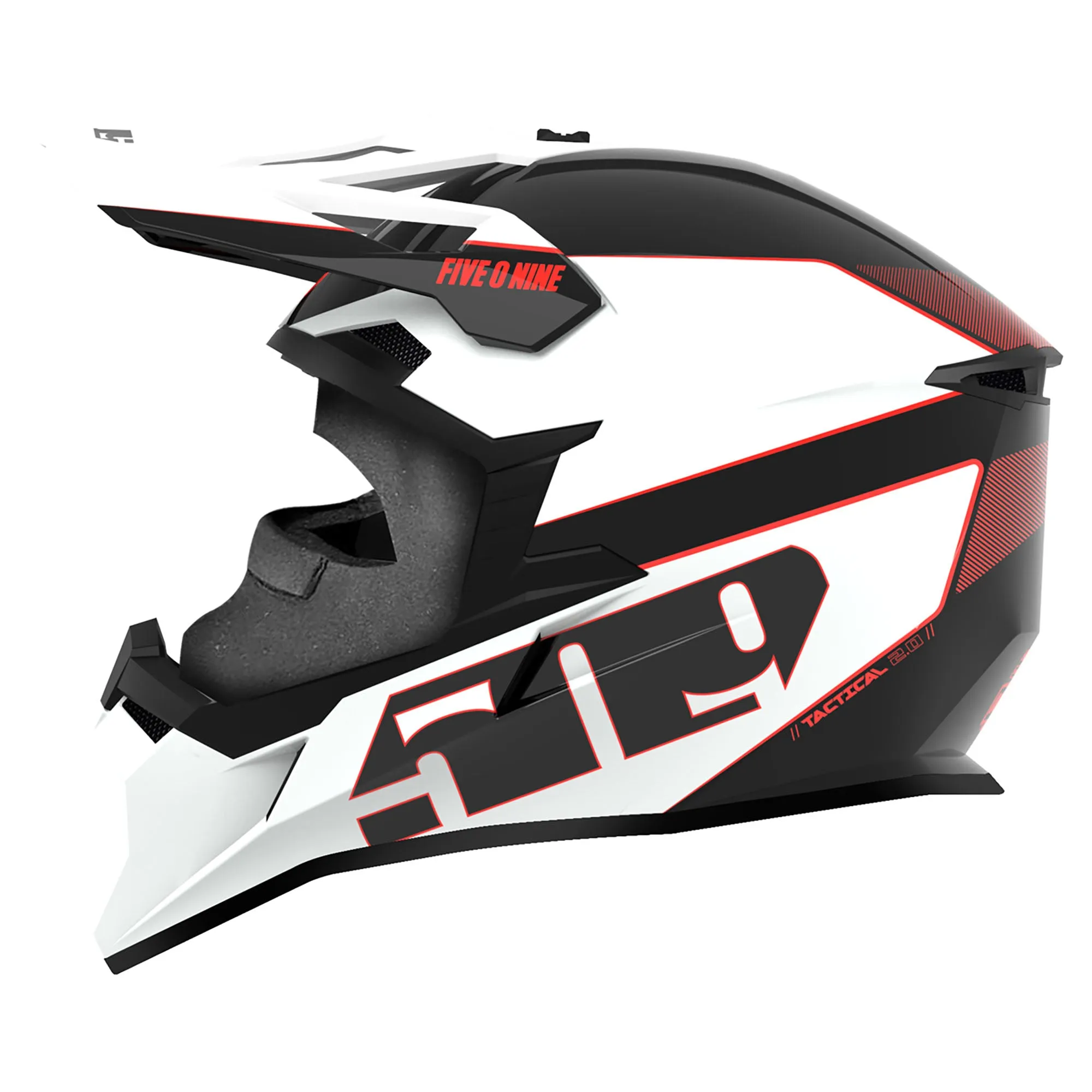 509  Tactical 2.0 Snowmobile Helmet w Fidlock Strap VEES Venturi Vent Racing Red FMVSS 218