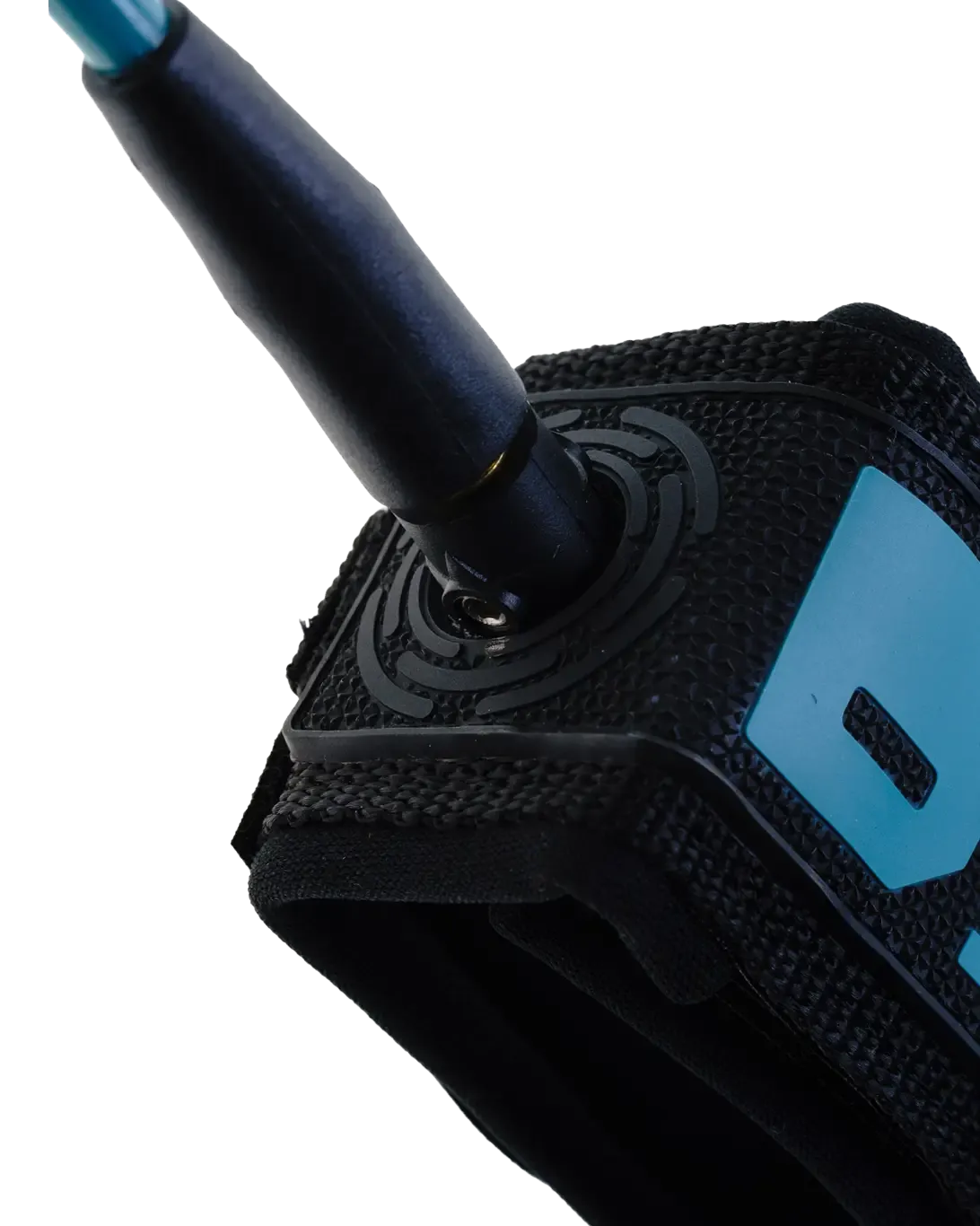 9'0" Surfboard Ankle Leash in Black & Petrol Blue