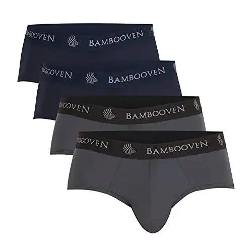 Bambooven Breathable Briefs with Pouch – Sweat-Wicking Underwear, Men’s Underwear, Anti-Chafing, Built-in Pouch Support (4 Pack)