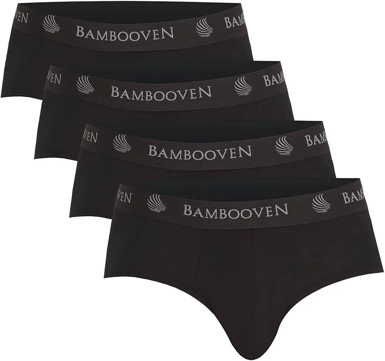 Bambooven Breathable Briefs with Pouch – Sweat-Wicking Underwear, Men’s Underwear, Anti-Chafing, Built-in Pouch Support (4 Pack)