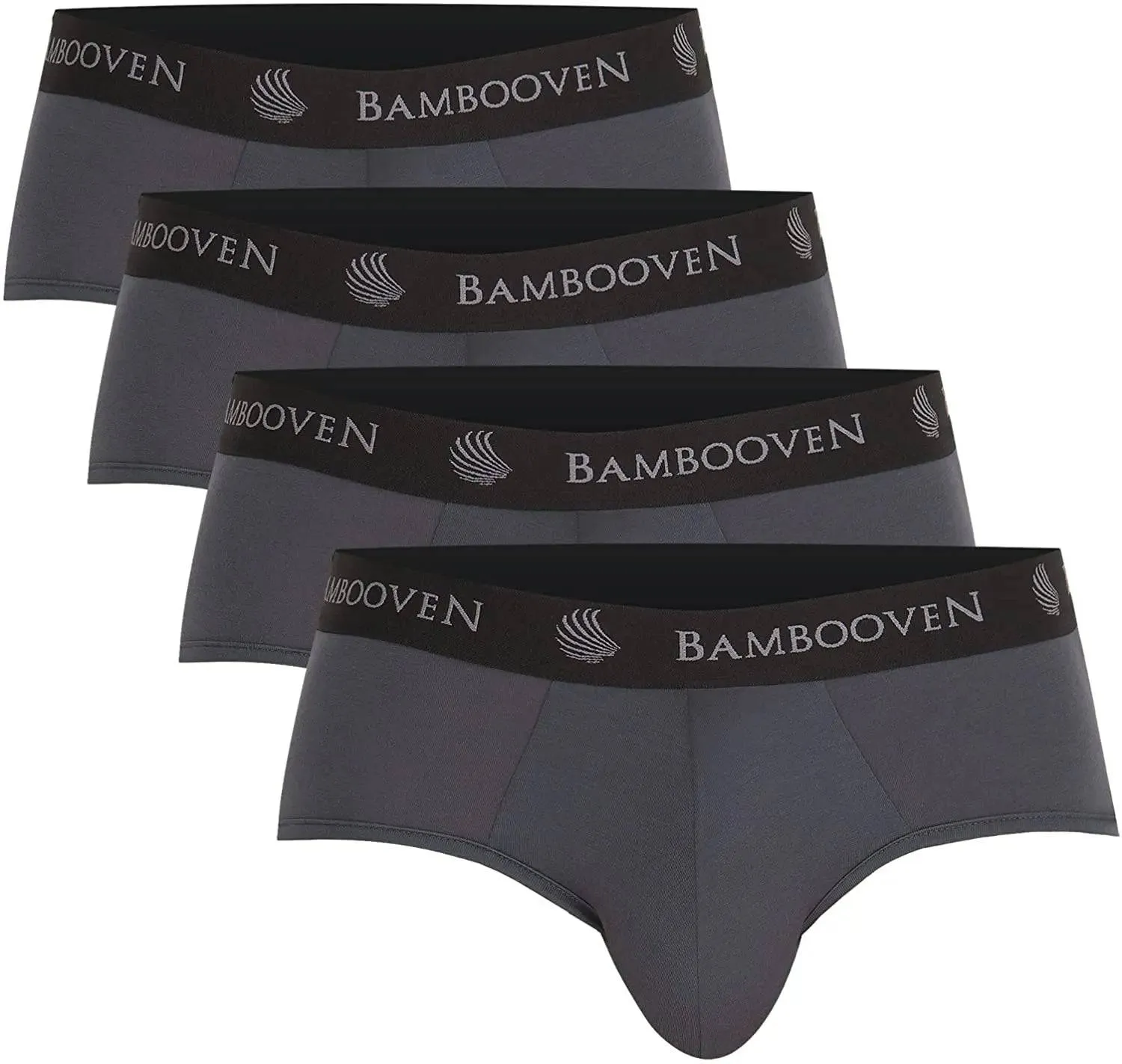 Bambooven Breathable Briefs with Pouch – Sweat-Wicking Underwear, Men’s Underwear, Anti-Chafing, Built-in Pouch Support (4 Pack)