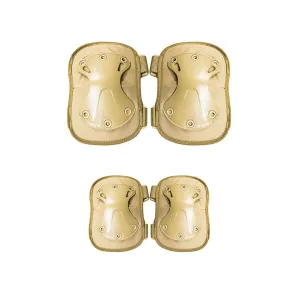 Beige Paintball Airsoft Skates Knee & Elbow Pad Set