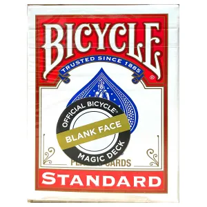 Bicycle Blank Face Magic Deck Standard Playing Cards Red