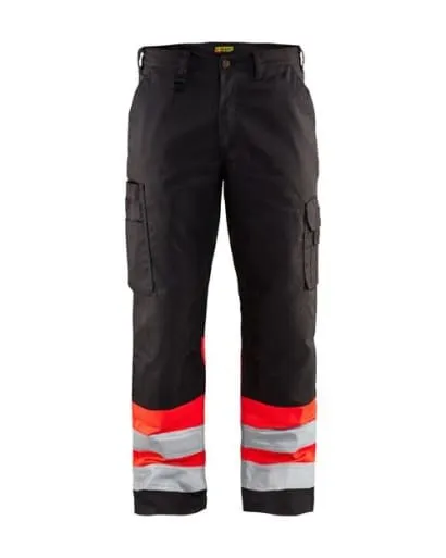 Blaklader 1564 High Visibility Work Trousers with Knee Pads - Class 1