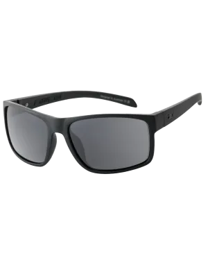 Blast Polarised Sunglasses in Satin Black & Grey