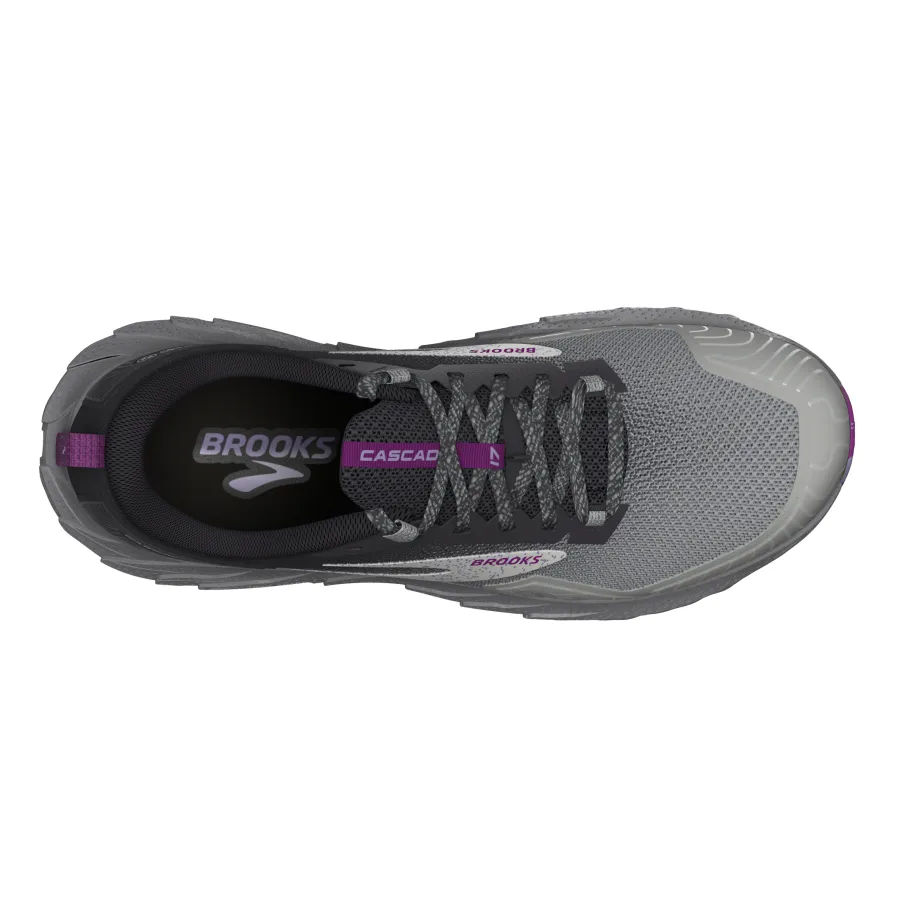 Brooks Cascadia 17 Wide | Oyster / Blackened Pearl / Purple | Womens