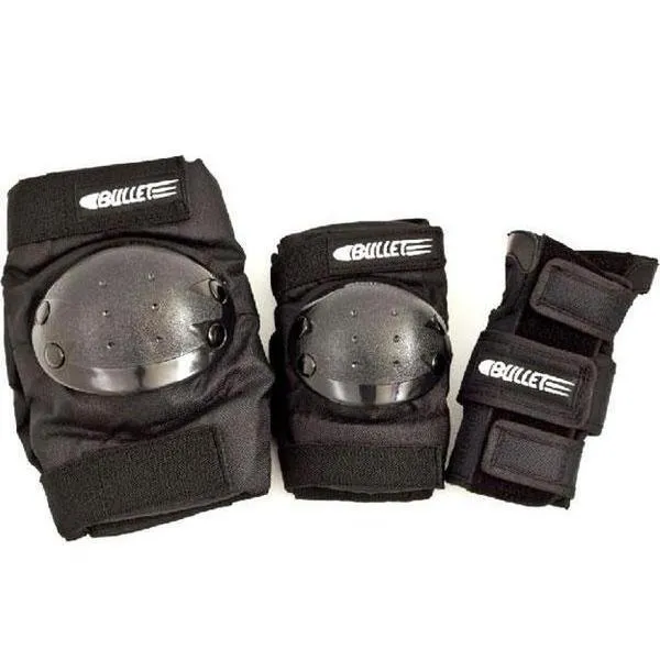 Bullet Junior Pad Set Knee - Elbow - Wrist Black