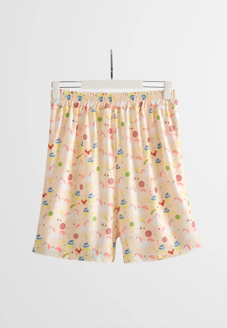 Butterscotch Unicorn Sleep Shorts - Yellow