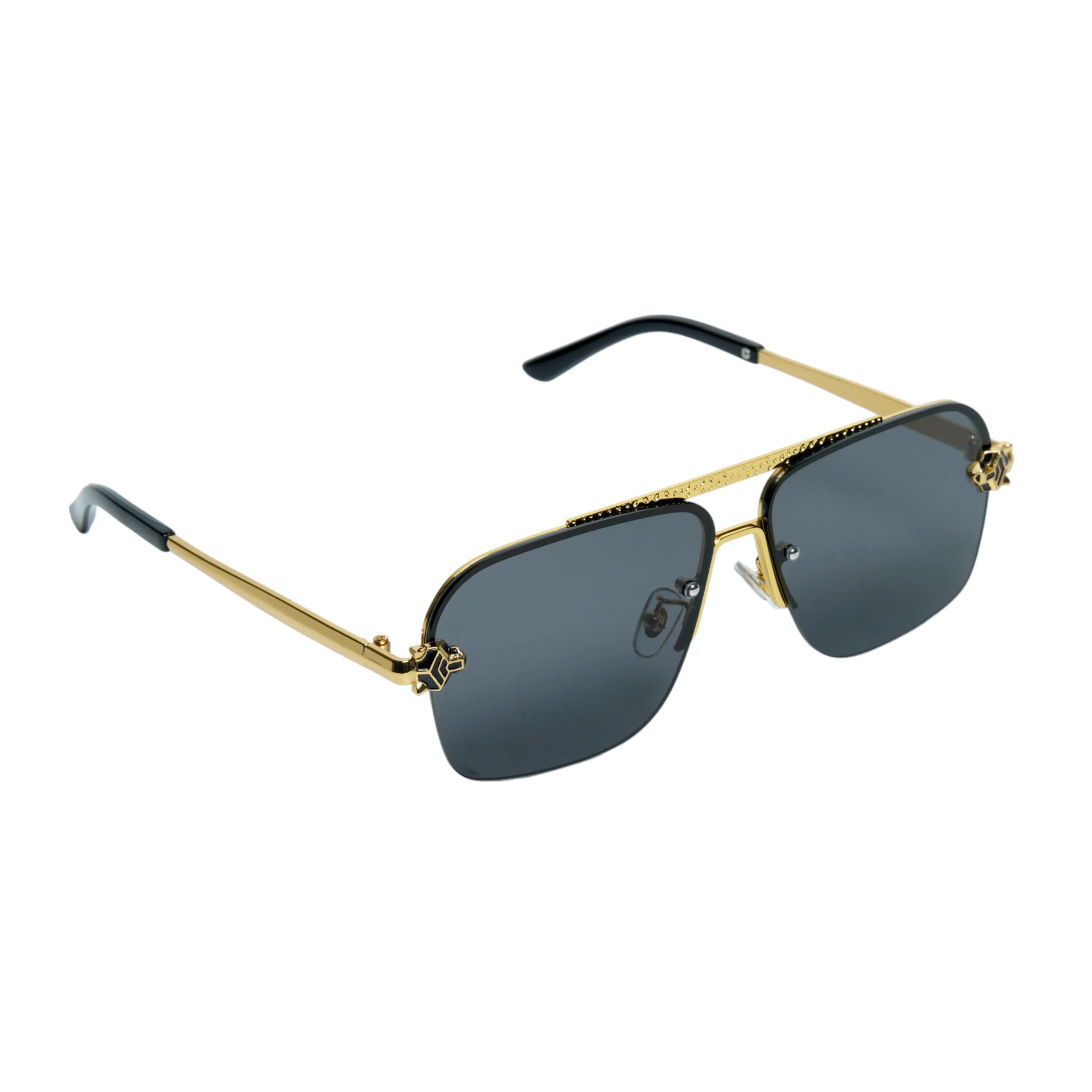 Chokore Classic Double Bridge Sunglasses (Black & Gold)