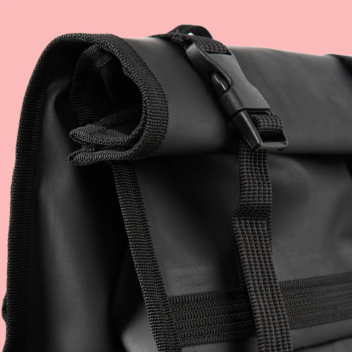 ECO Monochrome Rolltop Backpack Pannier Black 2.0