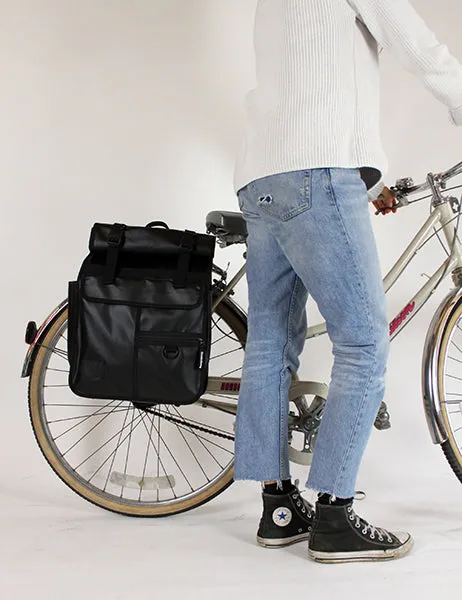 ECO Monochrome Rolltop Backpack Pannier Black 2.0