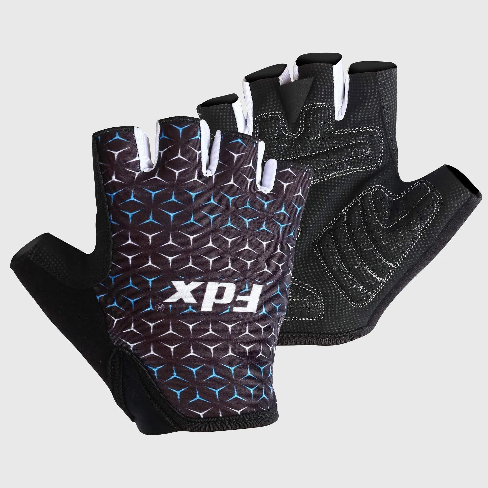 Fdx Vega Black Gel Padded Short Finger Summer Cycling Gloves