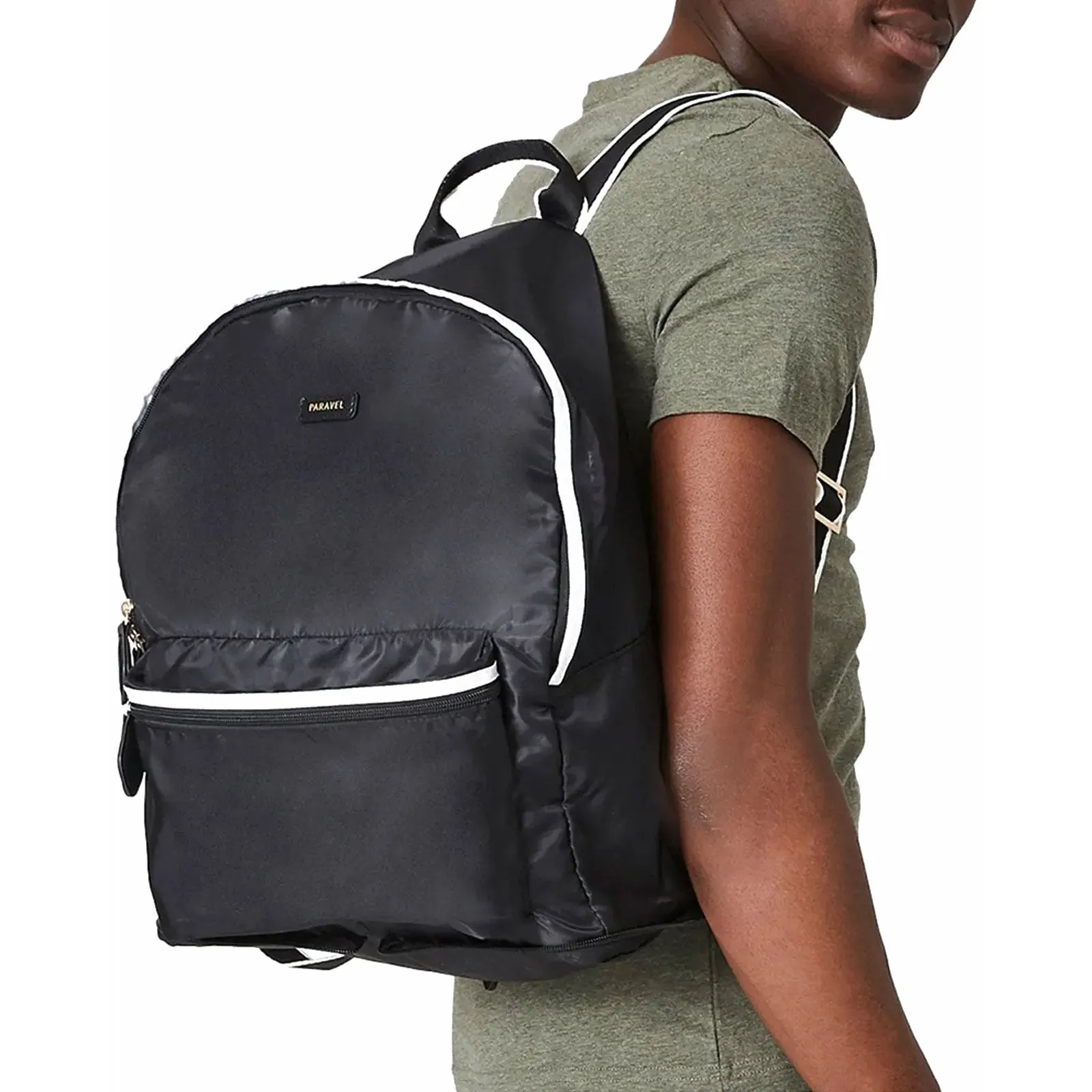 Fold-Up Backpack in Derby Black