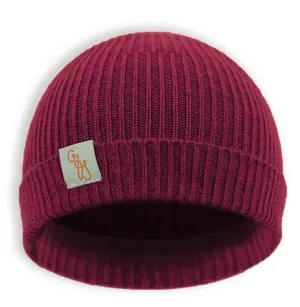 Frosty Beanie - for under your bike helmet - Merino - Rosewood