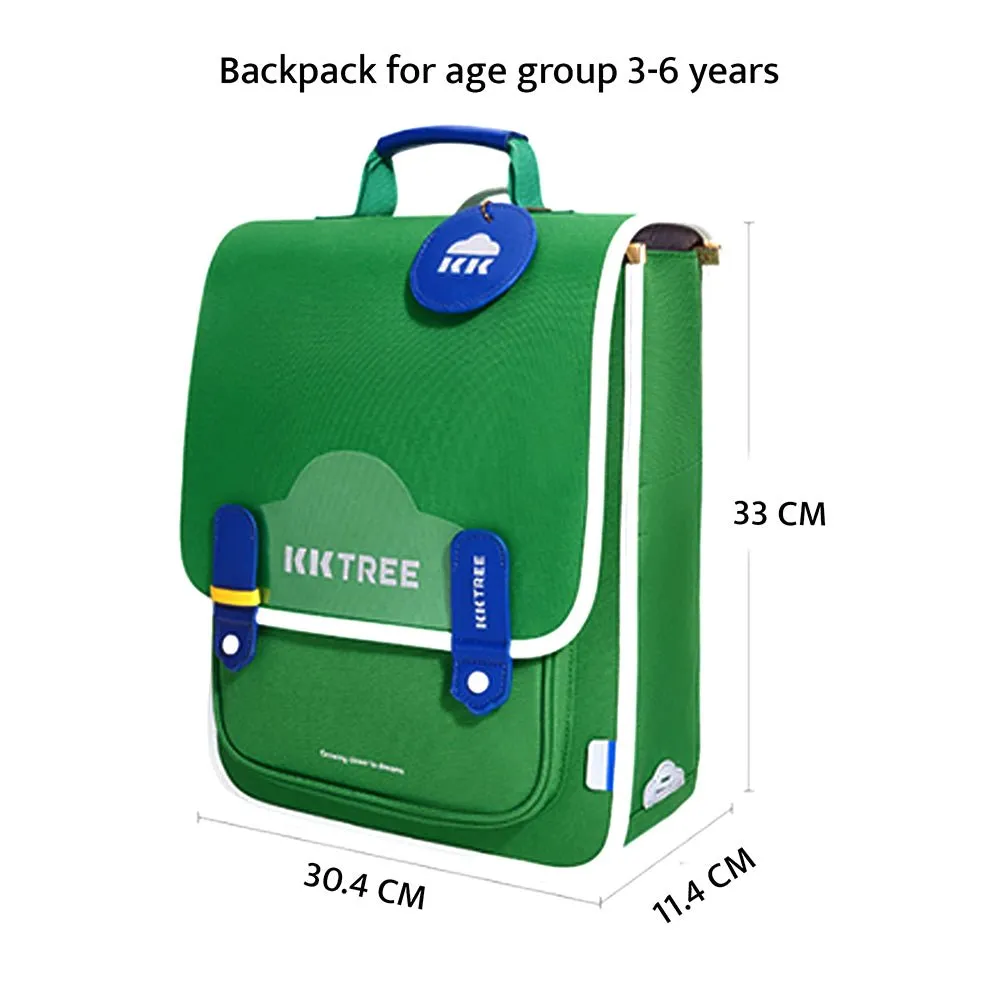 Jade Green Rectangle style Backpack for Kids, Medium