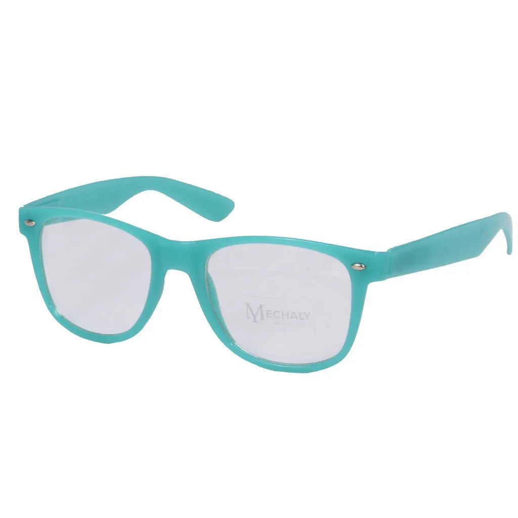 Mechaly Wayfarer Style Blue Glow in the Dark Glasses