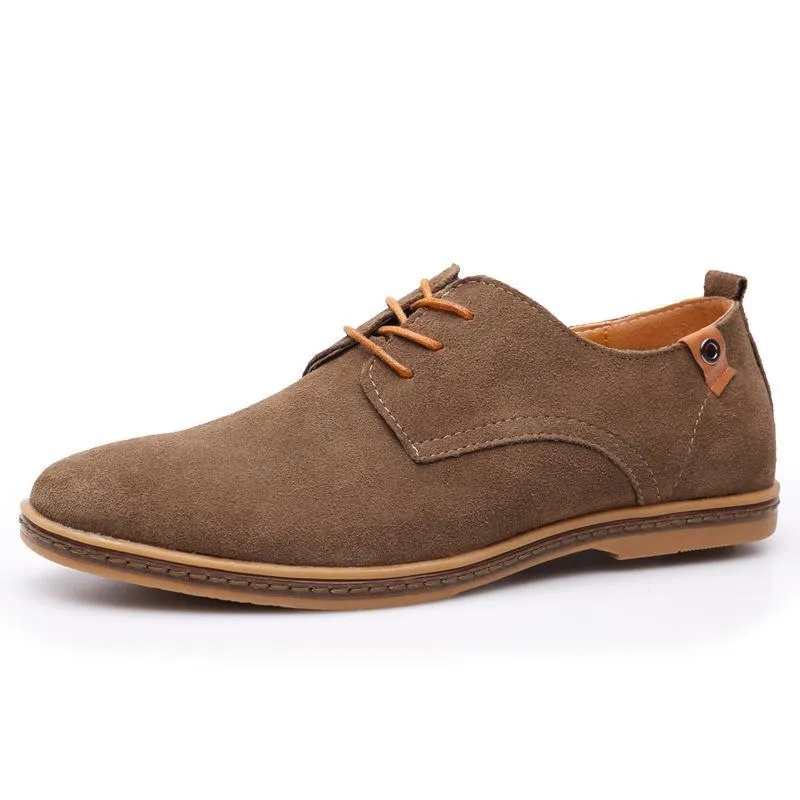 Men Casual Leather Chaussure Homme Shoes Brown