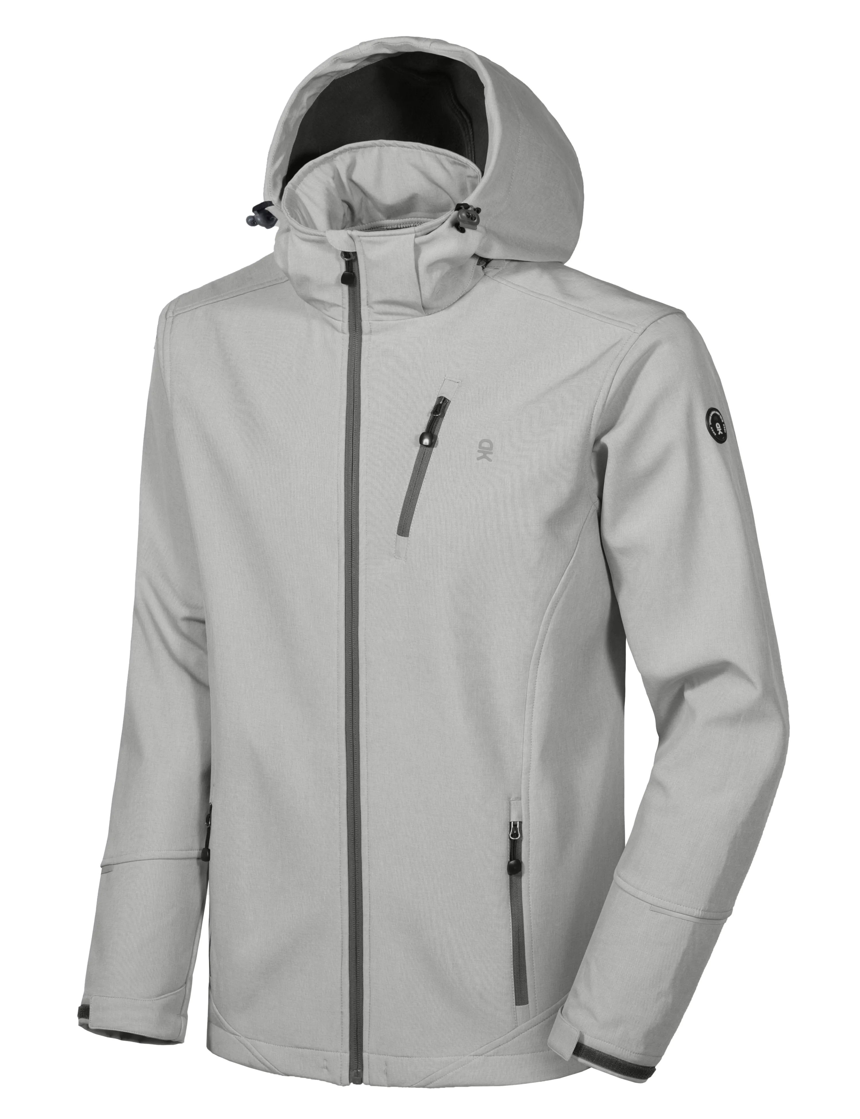 Men's Fleece Lined Softshell Ski Jacket with Removable Hood