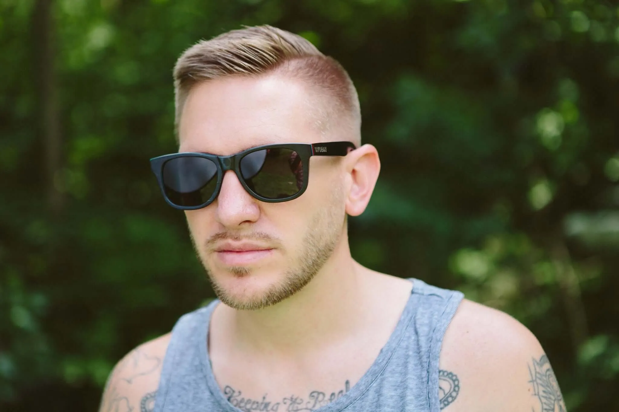 Recycled Skatedeck Ollie Black Sunglasses by WUDN