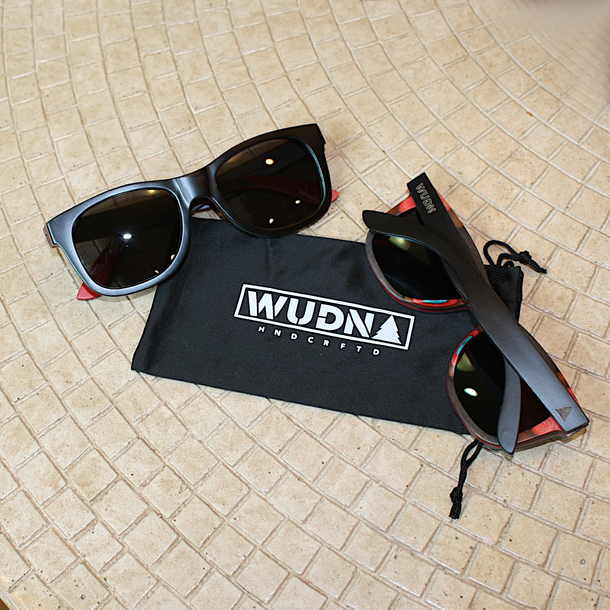 Recycled Skatedeck Ollie Black Sunglasses by WUDN