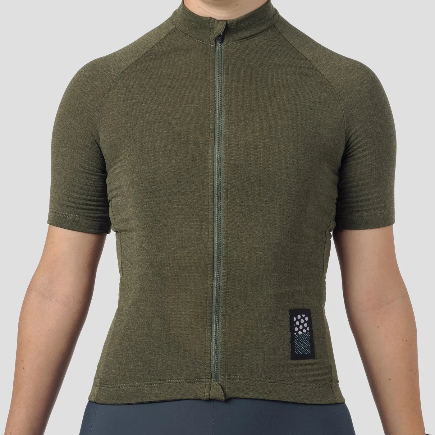 Women's Micro Grid Jersey - Olive 2023