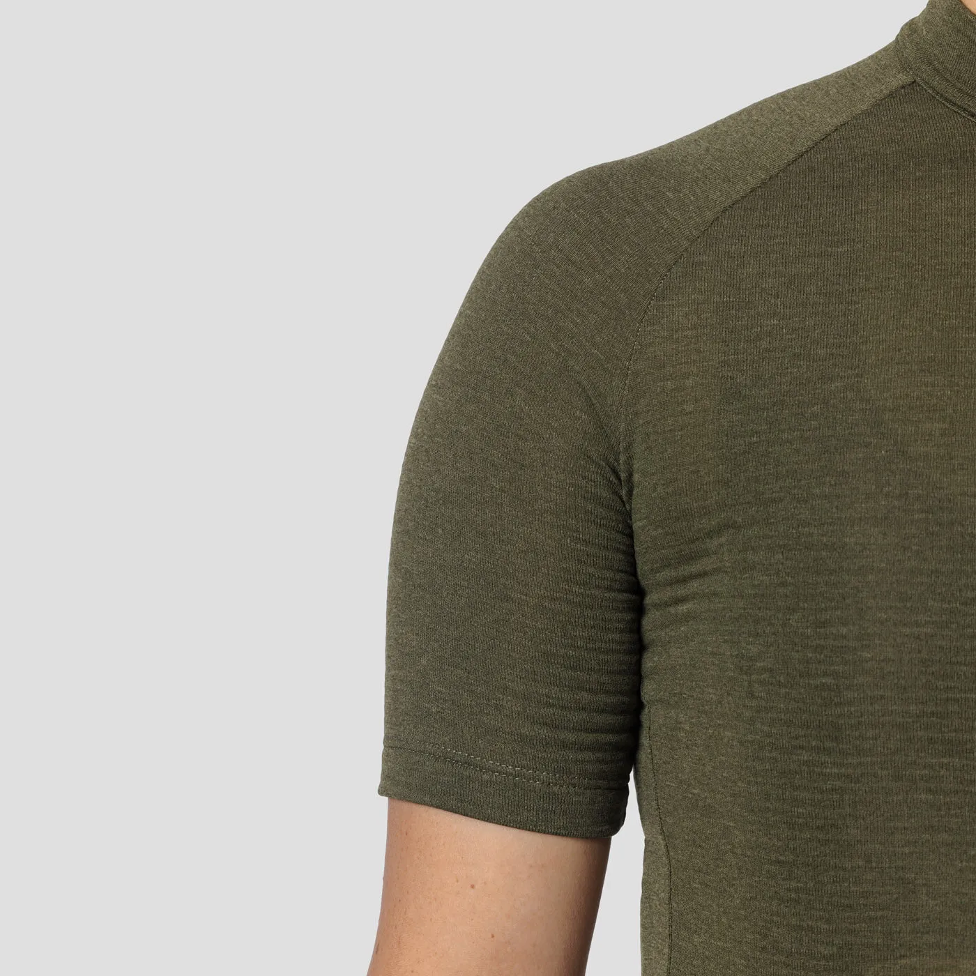 Women's Micro Grid Jersey - Olive 2023